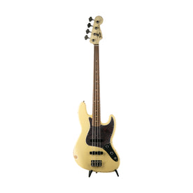 Fender 60th Anniversary Road Worn 60s Jazz Bass Guitar, Olympic White, MXJ01420
