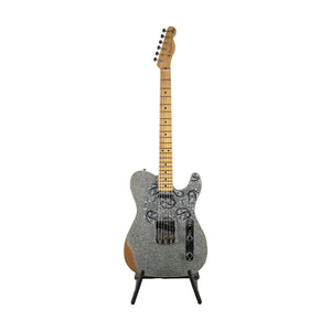 Fender Brad Paisley Road Worn Telecaster Electric Guitar, Maple Fretboard, Silver Sparkle, MX1787XXXX