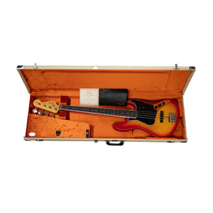 Fender Ltd Ed Rarities Flame Ash Top Jazz Bass Guitar, Plasma Red Burst, US19077332