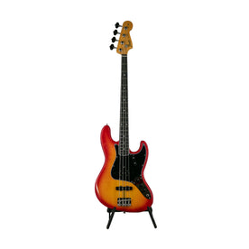 Fender Ltd Ed Rarities Flame Ash Top Jazz Bass Guitar, Plasma Red Burst, US19077332