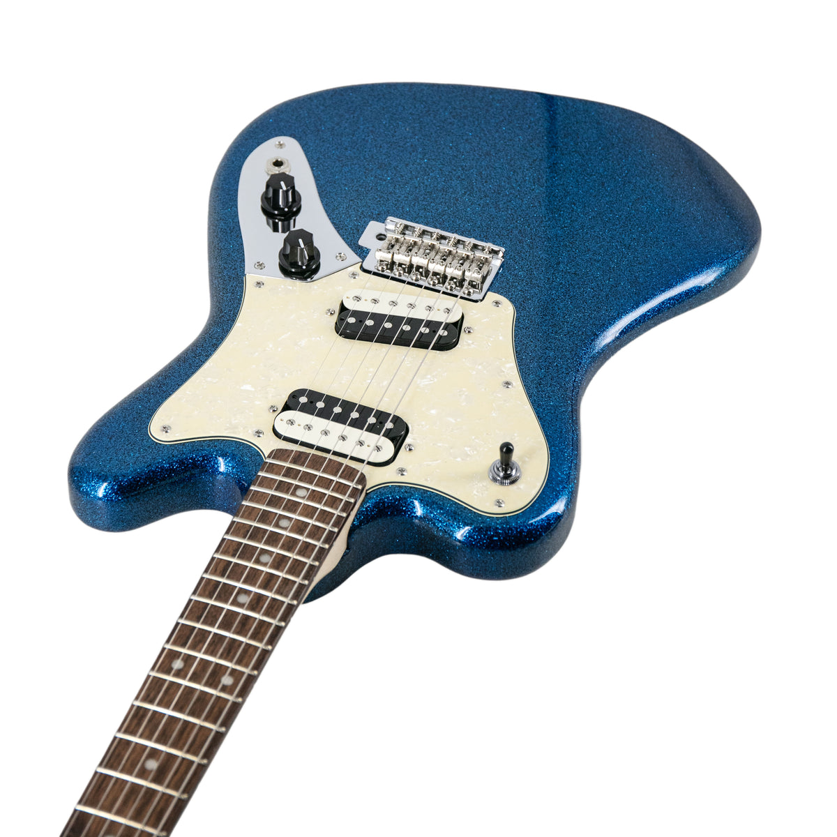 Squier Paranormal Series Super Sonic Electric Guitar, Blue Sparkle,  CYKL21002573