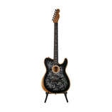 Fender FSR American Acoustasonic Telecaster Guitar, Ebony Fretboard, Black Paisley, US217371A