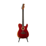 Fender American Acoustasonic Telecaster Guitar, Ebony Fretboard, Crimson Red, US213766A