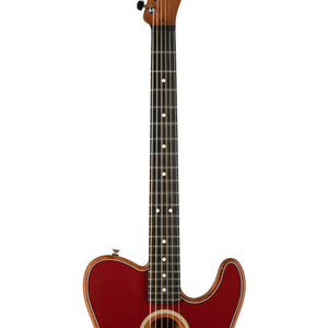 Fender American Acoustasonic Telecaster Guitar, Ebony Fretboard, Crimson Red, US213766A