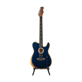 Fender American Acoustasonic Telecaster Acoustic-Electric Guitar, Ebony FB, Steel Blue, US214064A