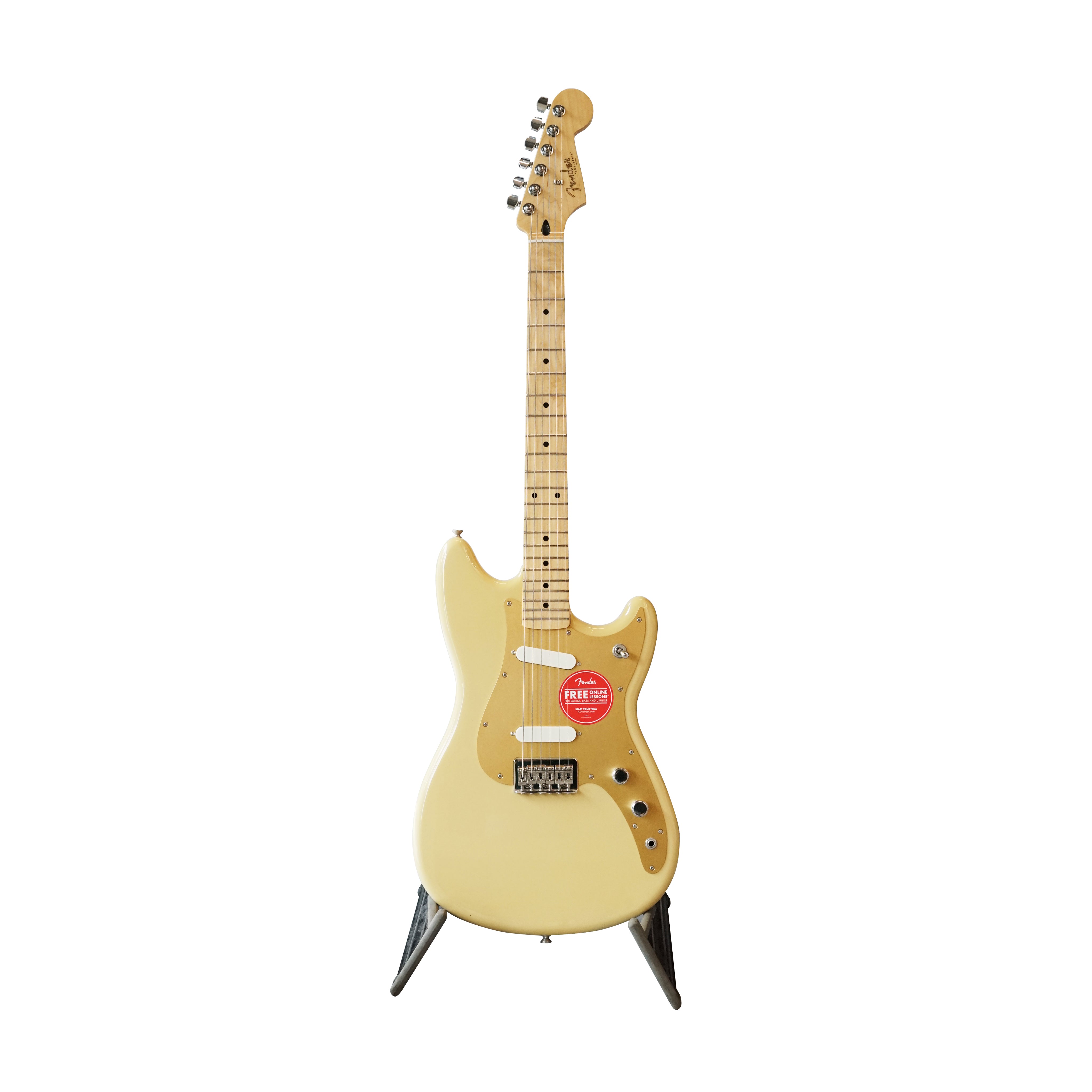 Fender Player Duo-Sonic Electric Guitar, Maple FB, Desert Sand, MX19223749