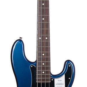 Fender Japan Hybrid II Precision Bass Guitar, RW FB, Azure Metallic, JD210190040