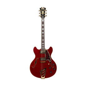 2017 D'Angelico Excel DC Semi-Hollow Electric Guitar w/Stairstep Tailpiece, Cherry, W1701753