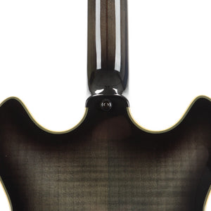 2016 D'Angelico Excel DC Semi-Hollow Electric Guitar w/Stairstep Tailpiece, Grey Black, S16006149