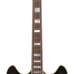 2016 D'Angelico Excel DC Semi-Hollow Electric Guitar w/Stairstep Tailpiece, Grey Black, S16006149