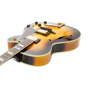 2017 D'Angelico Excel DH Hollow-Body Electric Guitar w/Stairstep Tailpiece, Vintage Sunburst, W1700077