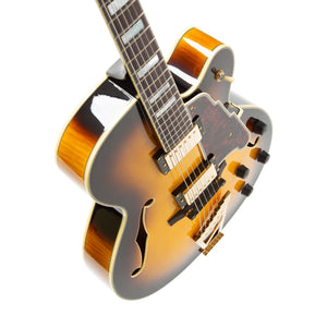 2017 D'Angelico Excel DH Hollow-Body Electric Guitar w/Stairstep Tailpiece, Vintage Sunburst, W1700077