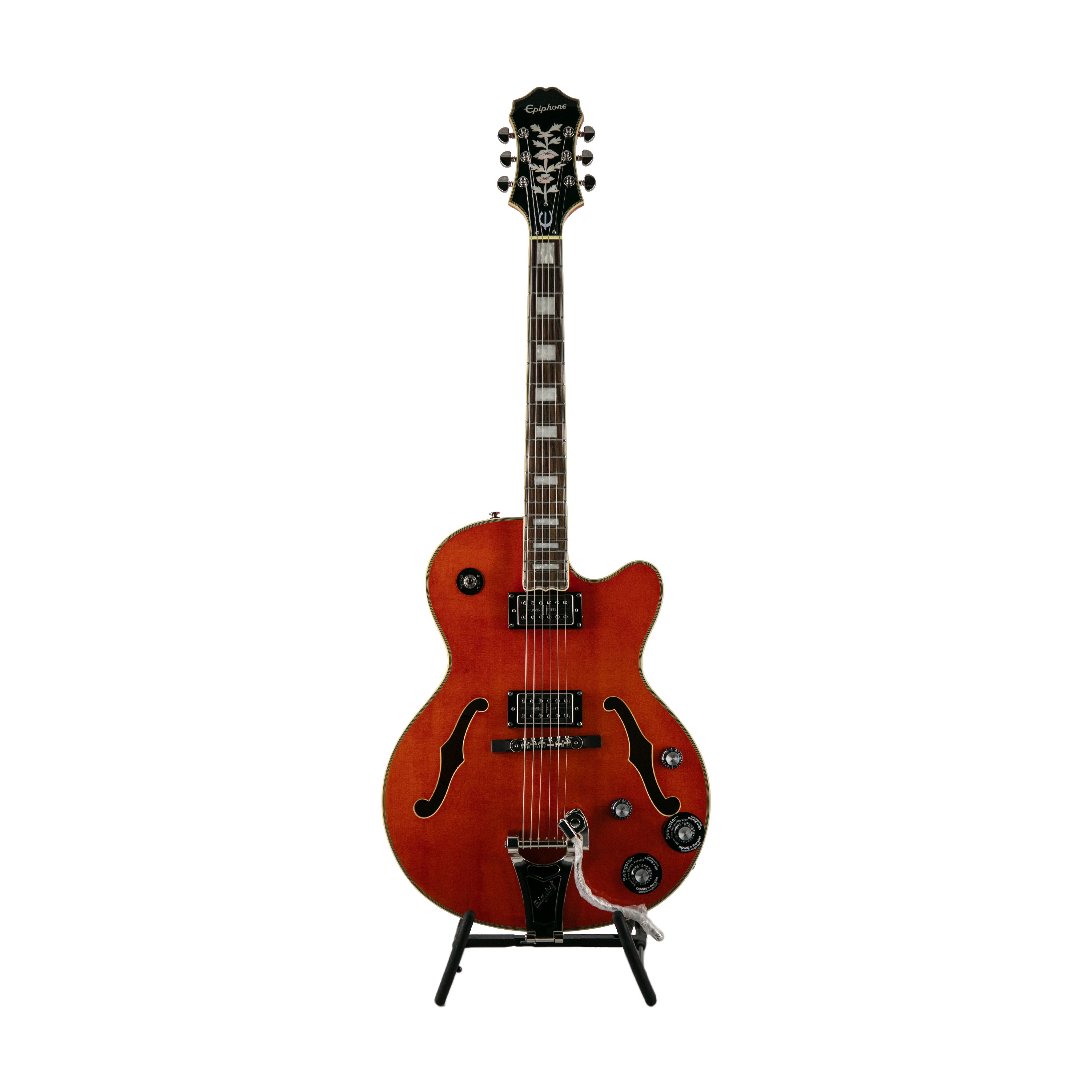 Epiphone Emperor Swingster Hollowbody Electric Guitar, RW FB, Sunrise  Orange (NOS), 18012302990