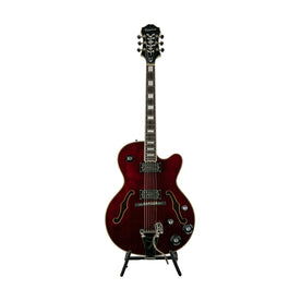 Epiphone Emperor Swingster Hollowbody Electric Guitar, RW FB, Wine Red (NOS), 18012302994