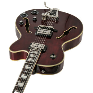 Epiphone Emperor Swingster Hollowbody Electric Guitar, RW FB, Wine Red (NOS), 18012302994
