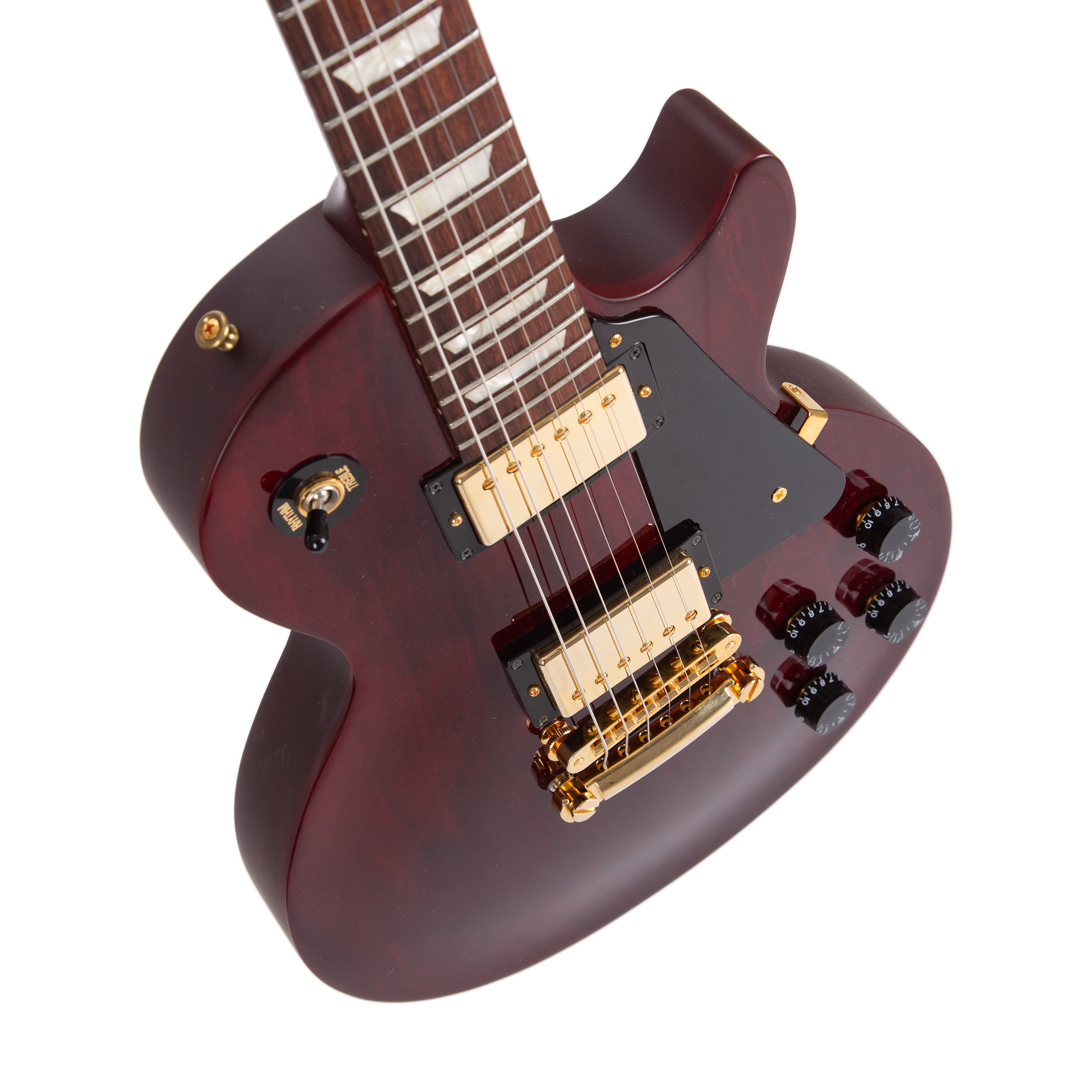 2013 Gibson Les Paul Studio Gold Series Electric Guitar, Wine Red