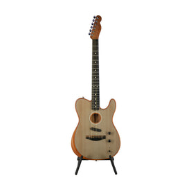 Fender American Acoustasonic Telecaster Guitar, Ebony Fingerboard, Sonic Gray, US193685